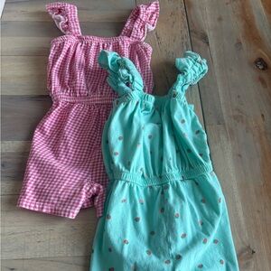 Old Navy Pink and Teal Kids One Pieces